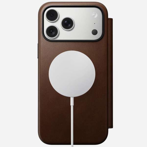 Nomad Modern Leather Folio for iPhone 17 Pro Max Brown