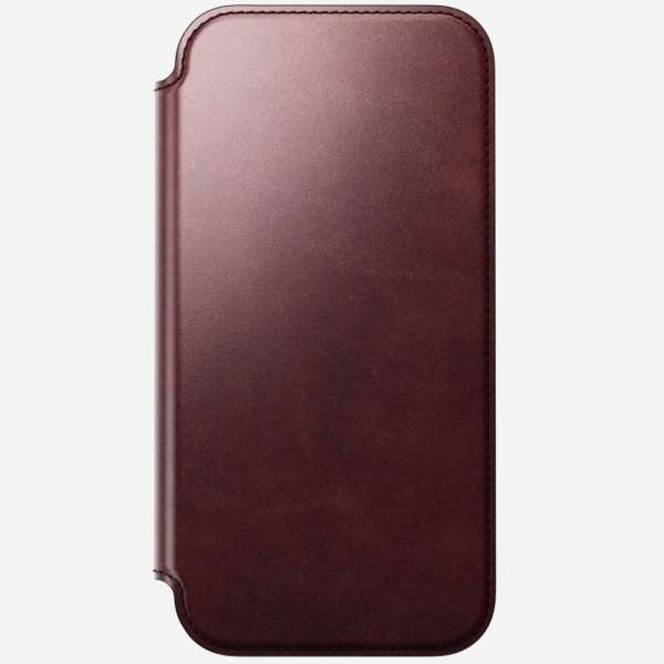 Nomad Modern Leather Folio (Horween) for iPhone 17 Pro Max Burgundy