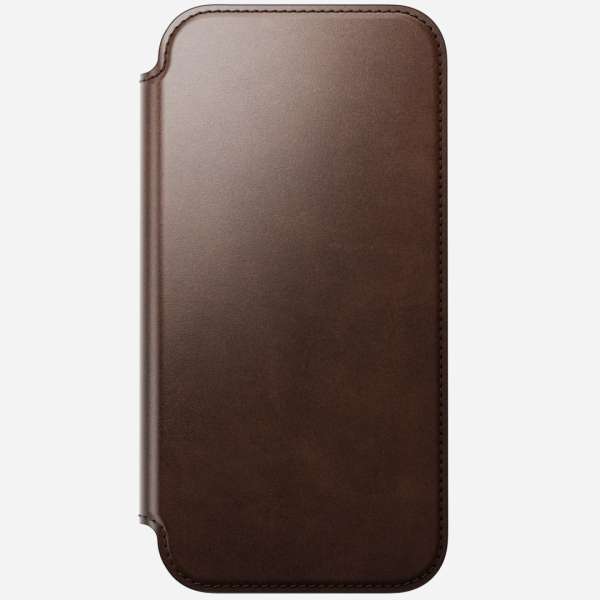 Nomad Modern Leather Folio (Horween) for iPhone 17 Pro Max Rustic Brown