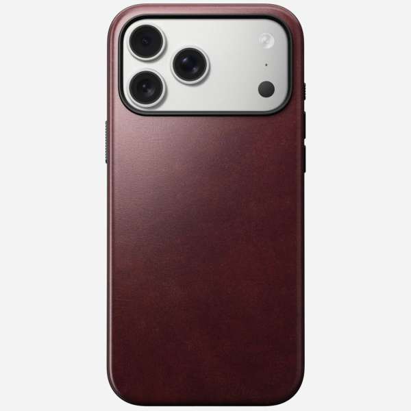 Nomad Modern Leather (Horween) Case for iPhone 17 Pro Max Burgundy