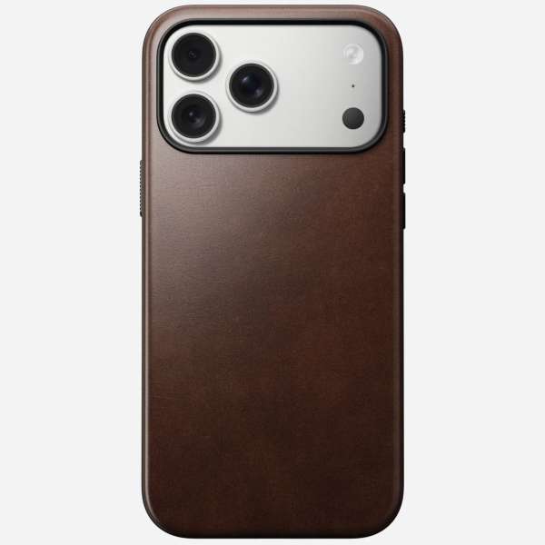 Nomad Modern Leather (Horween) Case for iPhone 17 Pro Max Rustic Brown