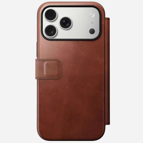 Nomad Modern Leather (Horween) Folio for iPhone 17 Pro Max Olde Dublin