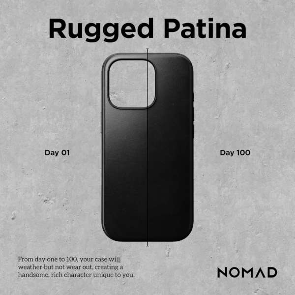 Nomad Modern Leather Horween iPhone 16 Pro Max case Black