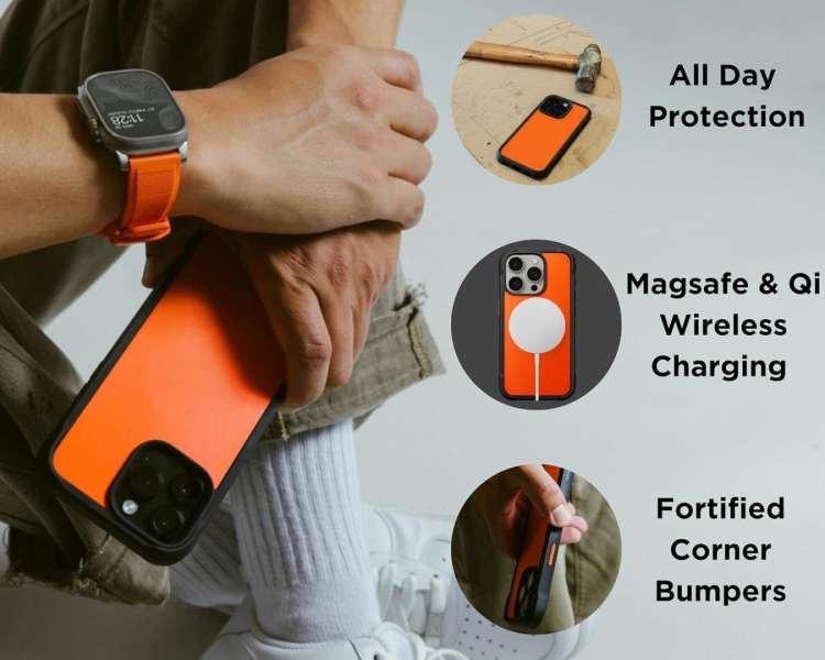 Nomad Nomad Rugged Case iPhone 15 Pro Ultra Orange