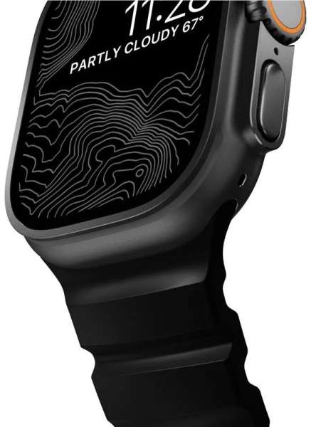 Nomad Rocky Point Band for AW 46mm/49mm Carbon Black/Black
