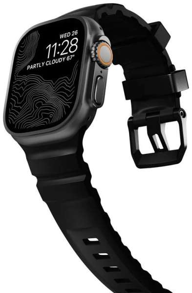 Nomad Rocky Point Band for AW 46mm/49mm Carbon Black/Black