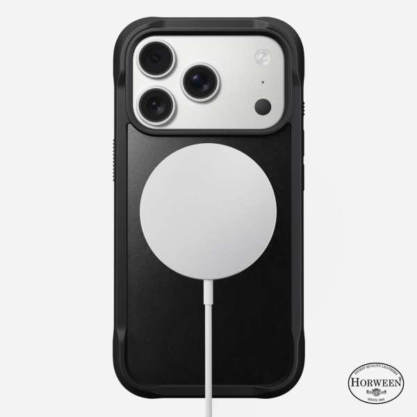Nomad Rugged Leather (Horweeen) Case for iPhone 17 Pro Black