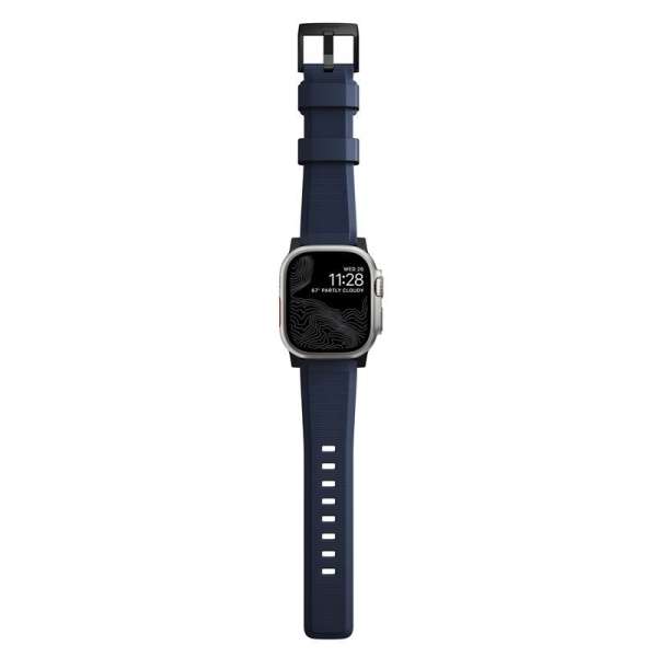 Nomad Rugged Strap, atlantic blue/black - AW Ultra 2/1 49mm 9/8/7 45mm/6/SE/5/4 44mm/3/2/1 42mm