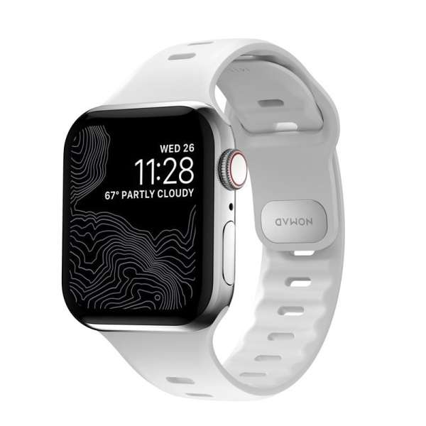 Nomad Sport Slim Strap M/L, white - Apple Watch Ultra (49mm) 8/7 (45mm)/6/SE/5/4 (44mm)/3/2/1 (42mm)