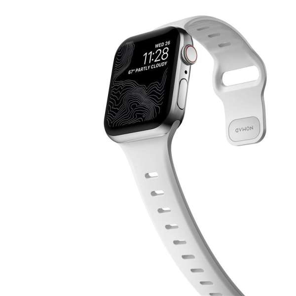 Nomad Sport Slim Strap M/L, white - Apple Watch Ultra (49mm) 8/7 (45mm)/6/SE/5/4 (44mm)/3/2/1 (42mm)