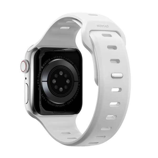 Nomad Sport Slim Strap M/L, white - Apple Watch Ultra (49mm) 8/7 (45mm)/6/SE/5/4 (44mm)/3/2/1 (42mm)
