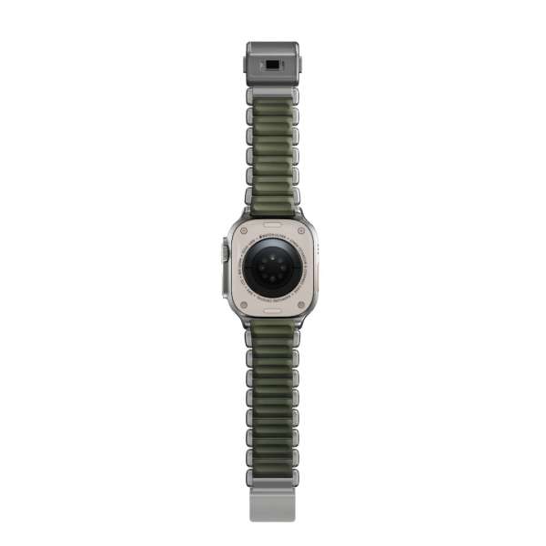 Nomad Stratos Band FKM AW 45/46/49mm Natural Titanium Forest Green