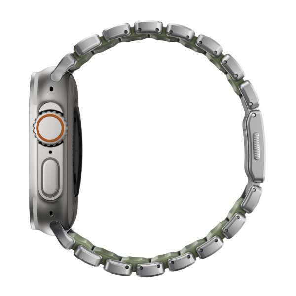 Nomad Stratos Band FKM AW 45/46/49mm Natural Titanium Forest Green