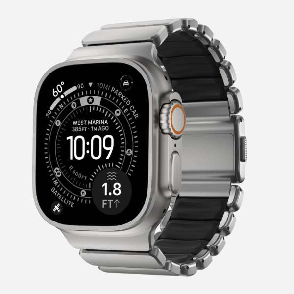 Nomad Stratos Band FKM for AW 45/46/49mm Natural Titanium Black