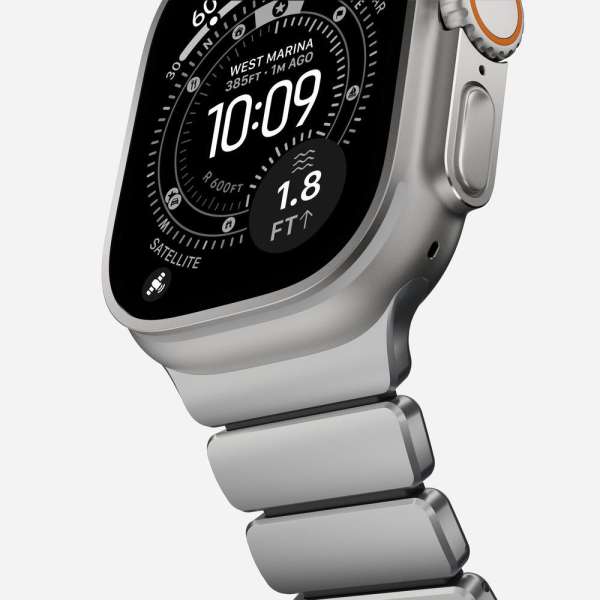 Nomad Stratos Band FKM for AW 45/46/49mm Natural Titanium Black