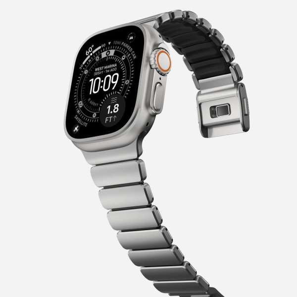 Nomad Stratos Band FKM for AW 45/46/49mm Natural Titanium Black