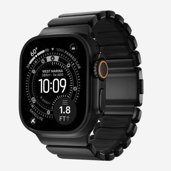 Nomad Stratos Band FKM for AW 45/46/49mm Titanium Black
