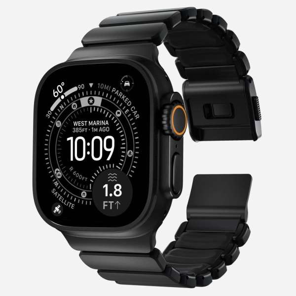 Nomad Stratos Band FKM for AW 45/46/49mm Titanium Black