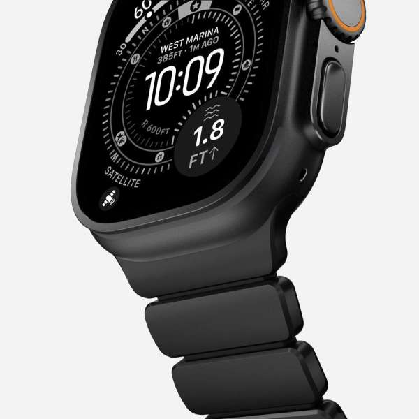 Nomad Stratos Band FKM for AW 45/46/49mm Titanium Black
