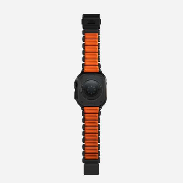 Nomad Stratos Band FKM for AW 45/46/49mm Titanium Ultra Orange Black