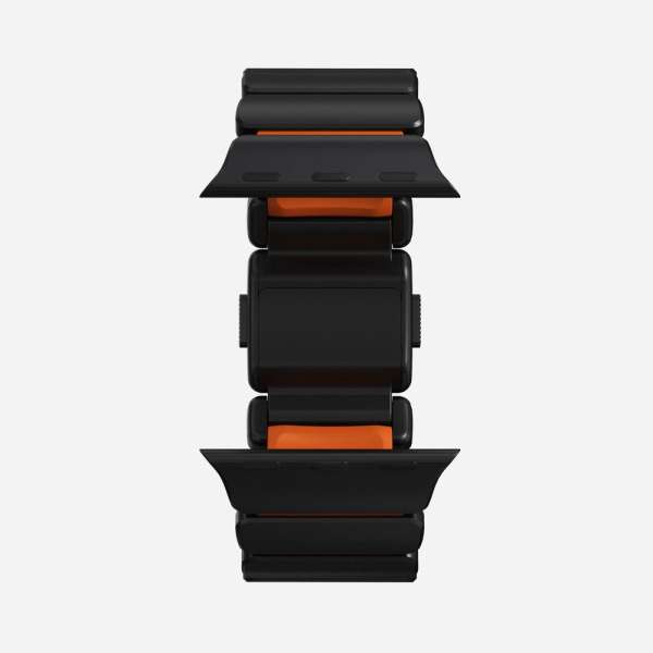Nomad Stratos Band FKM for AW 45/46/49mm Titanium Ultra Orange Black