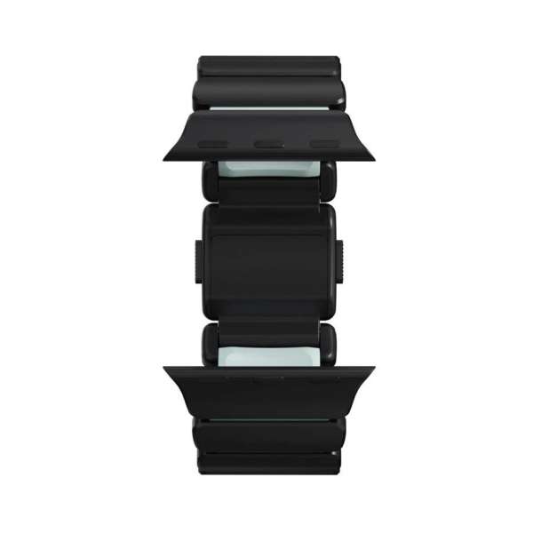Nomad Stratos Band for FKM AW 45/46/49mm Black Titanium Icy Blue Glow