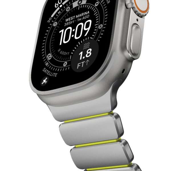 Nomad Stratos Band for FKM AW 45/46/49mm Natural Titanium Volt
