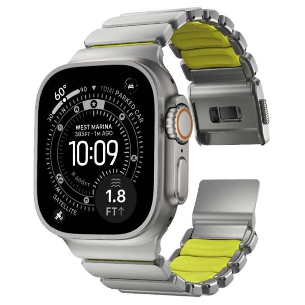 Nomad Stratos Band for FKM AW 45/46/49mm Natural Titanium Volt