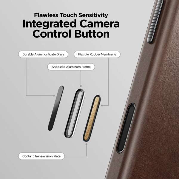 Nomad Traditional Horween Leather Case for iPhone 17 Pro Rustic Brown