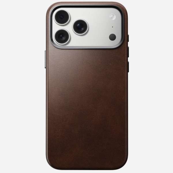 Nomad Traditional Leather (Horween) Case for iPhone 17 Pro Max Rustic Brown