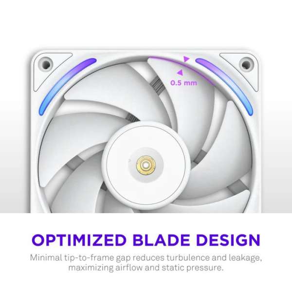 NZXT F120X 120mm Performance RGB Fan White