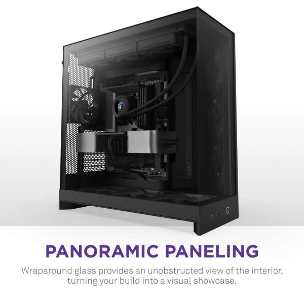 NZXT H9 Flow (2025) Tempered Glass Black