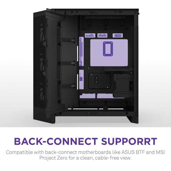NZXT H9 Flow (2025) Tempered Glass Black