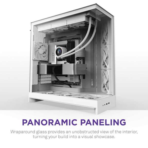 NZXT H9 Flow (2025) Tempered Glass White
