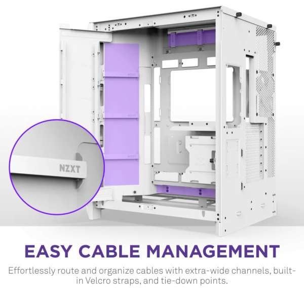 NZXT H9 Flow (2025) Tempered Glass White