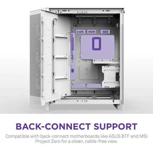NZXT H9 Flow RGB (2025) Tempered Glass White