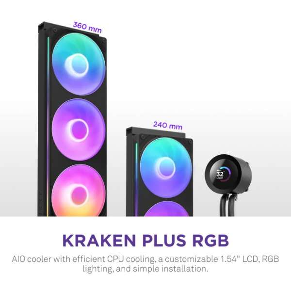 NZXT Kraken Plus 240 RGB Black