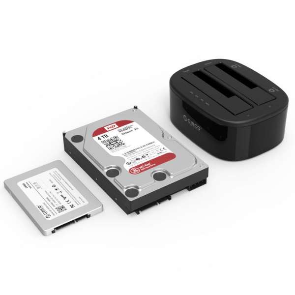 Orico 6228US3-C 2x 2,5"/3,5" HDD/SSD 2 Bay USB3.0 1 to 1 Clone Hard Drive Dock Black