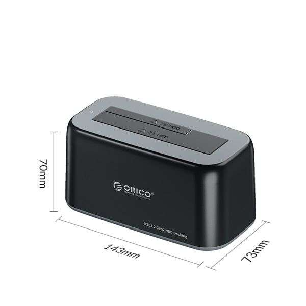 Orico 6819C3-V1-EU-BK 2,5"/3,5" HDD/SSD Single Bay Dock Black