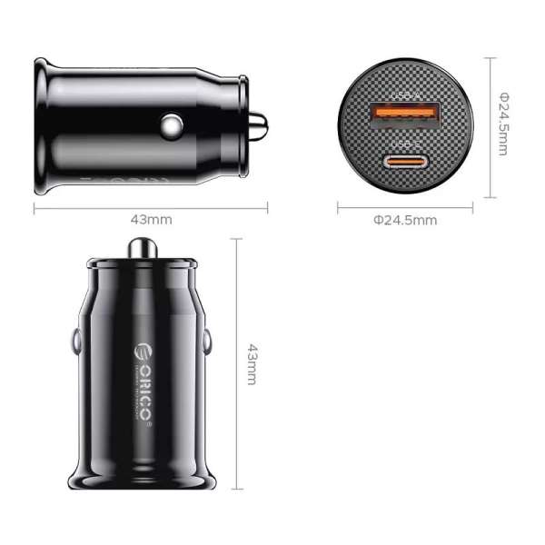 Orico PM-30-1A1C Car Charger Black