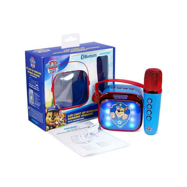 OTL Technologies PAW Patrol PopSing LED Light-Up Bluetooth Karaoke Speaker & Microphone Blue