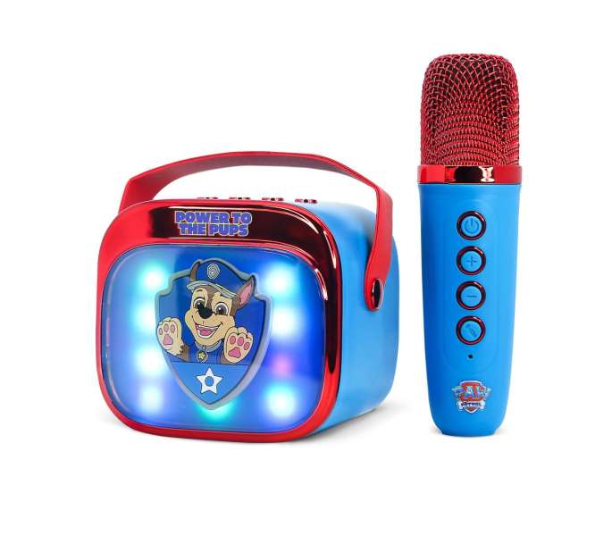 OTL Technologies PAW Patrol PopSing LED Light-Up Bluetooth Karaoke Speaker & Microphone Blue