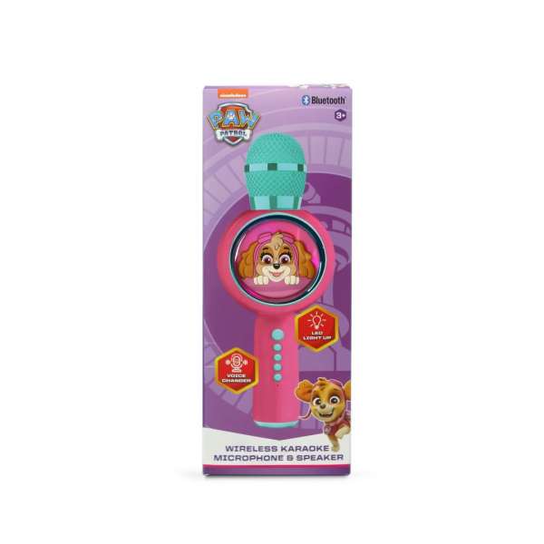 OTL Technologies PAW310 Mancs Őrjárat Skye PopSing LED Karaoke Microphone Pink