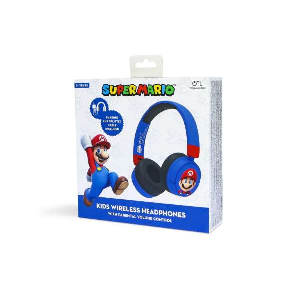 OTL Technologies Super Mario Kids Bluetooth Headset Blue