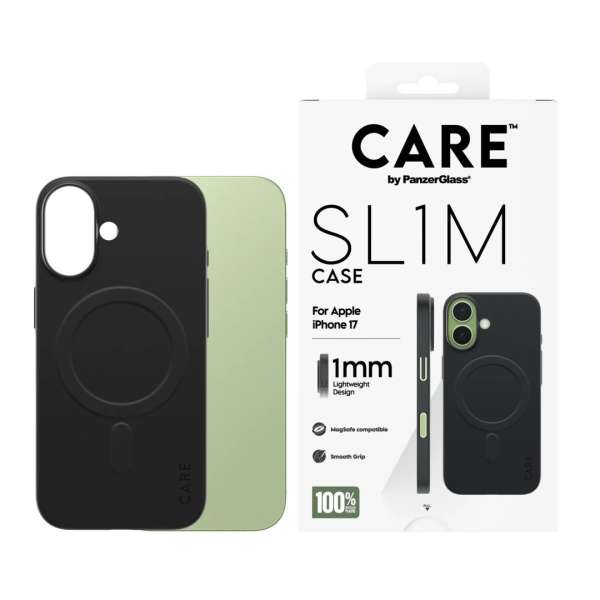PanzerGlass Care slim MagSafe case for iPhone 17 Black