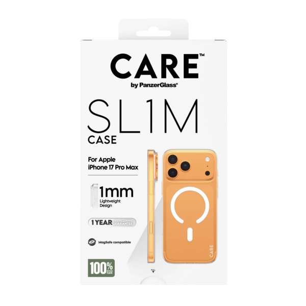 PanzerGlass Care slim MagSafe case for iPhone 17 Pro Max Transaprent