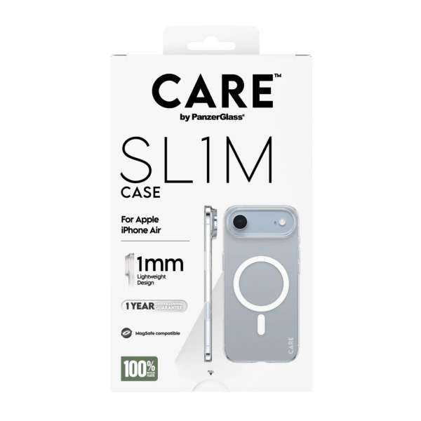 PanzerGlass Care slim MagSafe case for iPhone Air Transaprent