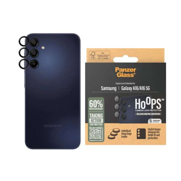 PanzerGlass Hoops Black Lens Pro Protector Galaxy A16 4G A16 5G