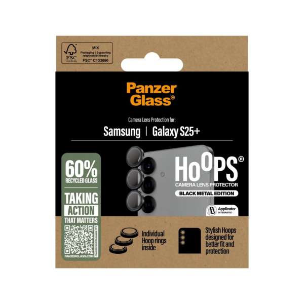 PanzerGlass Hoops Black Lens Protector for Samsung S25+