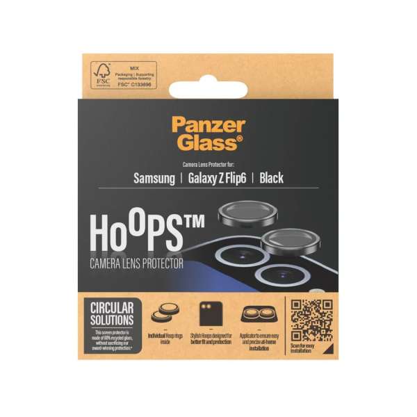 PanzerGlass Hoops Black Lens Protector for Samsung Z Flip6